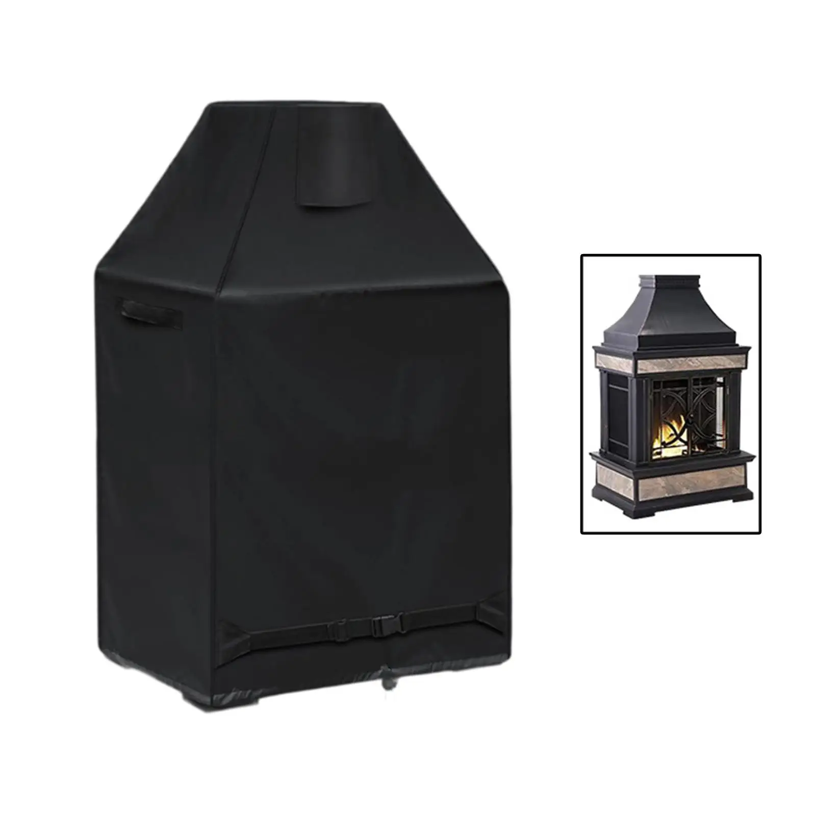 Firepit Cover Outdoor Fireplace Cover Protective Convenient Furnitures Cover Falling Leaves Practical Portable Fire Pits Cover