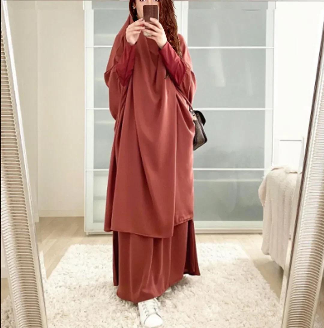 

Women Hooded Muslim Hijab Dress Eid Prayer Garment Jilbab Abaya Long Khimar Full Cover Ramadan Gown Abayas Islamic Cloth