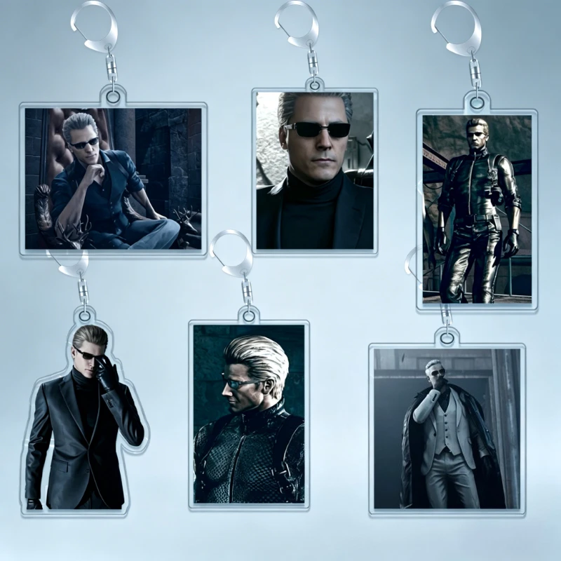 Porte-clés en acrylique RE Requiem Albert Wesker, Anime Resident Evil, Dessin animé, Jouets de collection de jeux DIY, Cadeaux pour amis et fans, Anniversaire