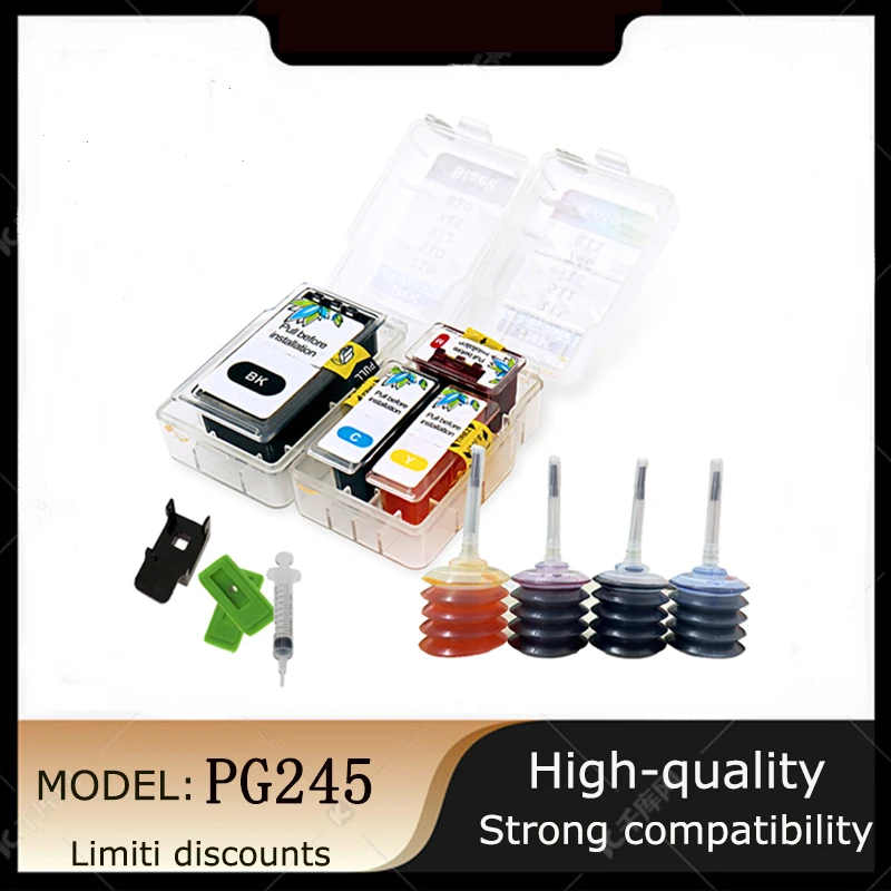 Vilaxh Cartridge PG245 CL246 Smart Refill Ink Cartridges For Canon PG245 CL246 Pixma iP2820 MX492 MG2924 MX492 MG2520 printer