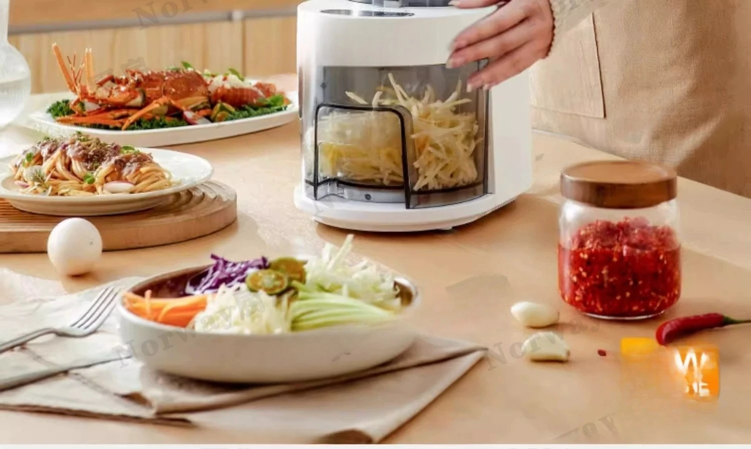 Imported vegetable cutting artifact Multifunctional electric vegetable cutting machine Household shredding artifact Potato s