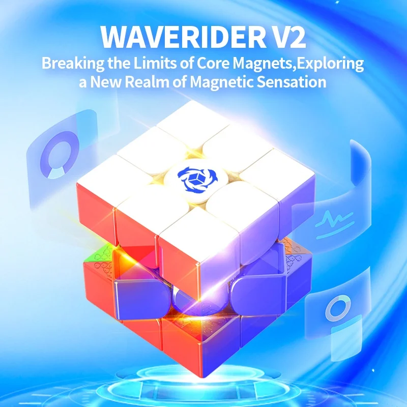 

Кубик Рубика HaiTun WavaRider V2 3x3 Pioneer Magic Cube, флагманский скоростной кубик 3x3, магнитный кубик, подарок для детей, головоломка, игрушка