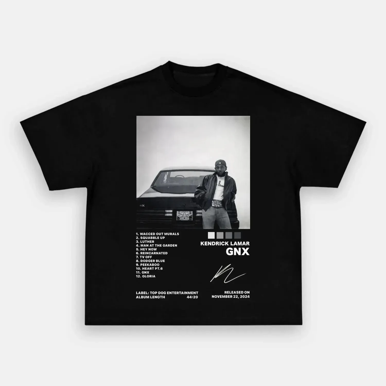 Camiseta Unissex 100% Algodão do Rapper Kendrick Lamar, Estilo Hip Hop Y2K, Presente para Fãs do Álbum GNX Grammy 2026