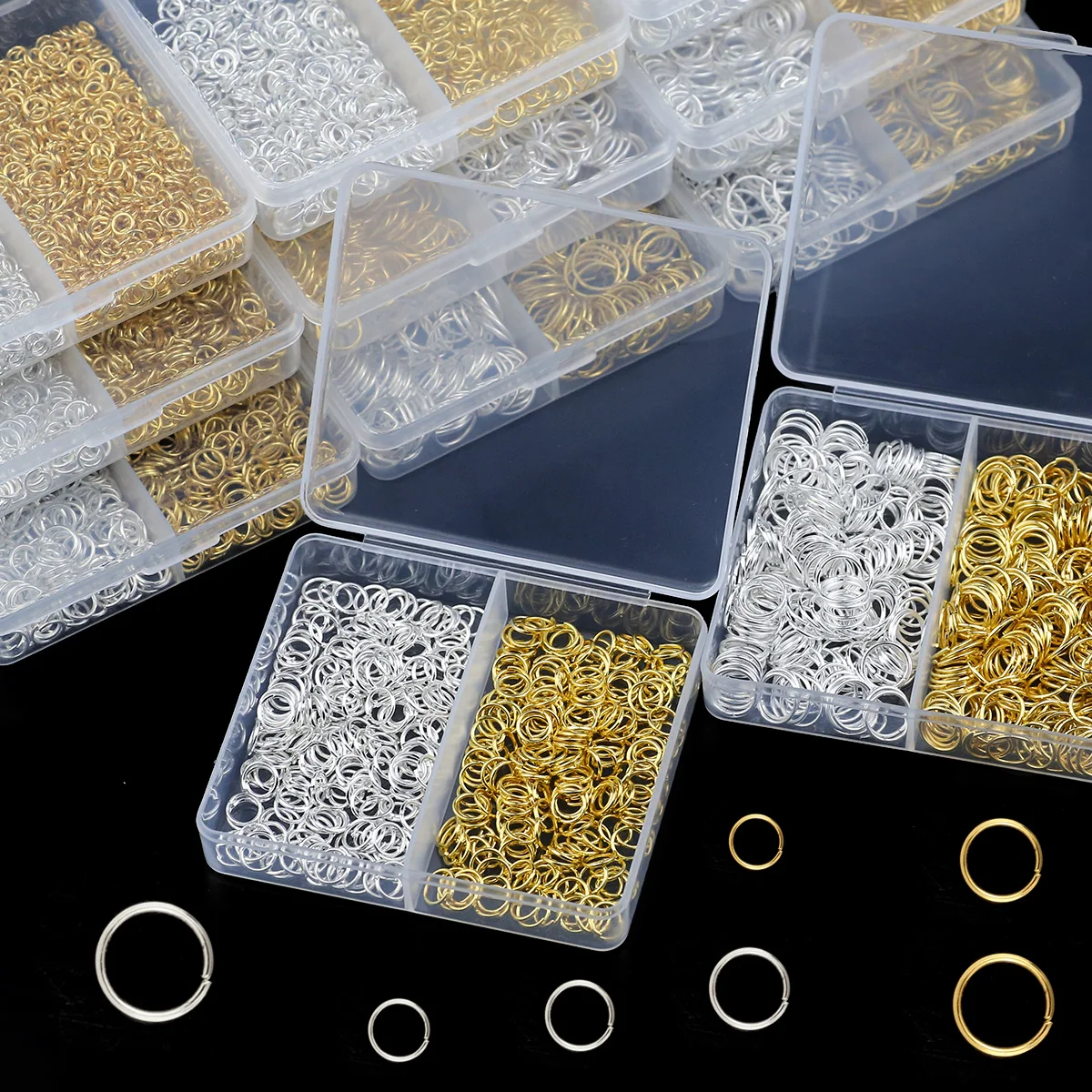 1 Box Gold/Silver Jump Rings 4/5/6/7/8/10mm Metal Closed Loops Open Jump Rings For DIY Jewelry Keychains Bag Charms Accessories view 5
