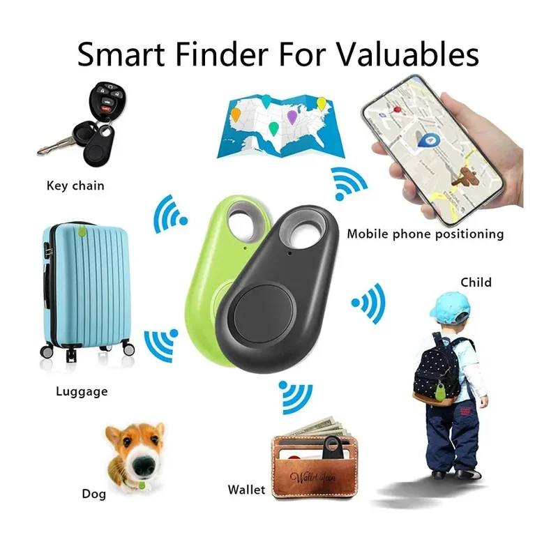 Smart Bluetooth GPS tracker, key locator, pet anti-lost sensor device, with Bluetooth, for kids, wallets, luggage, suitcases