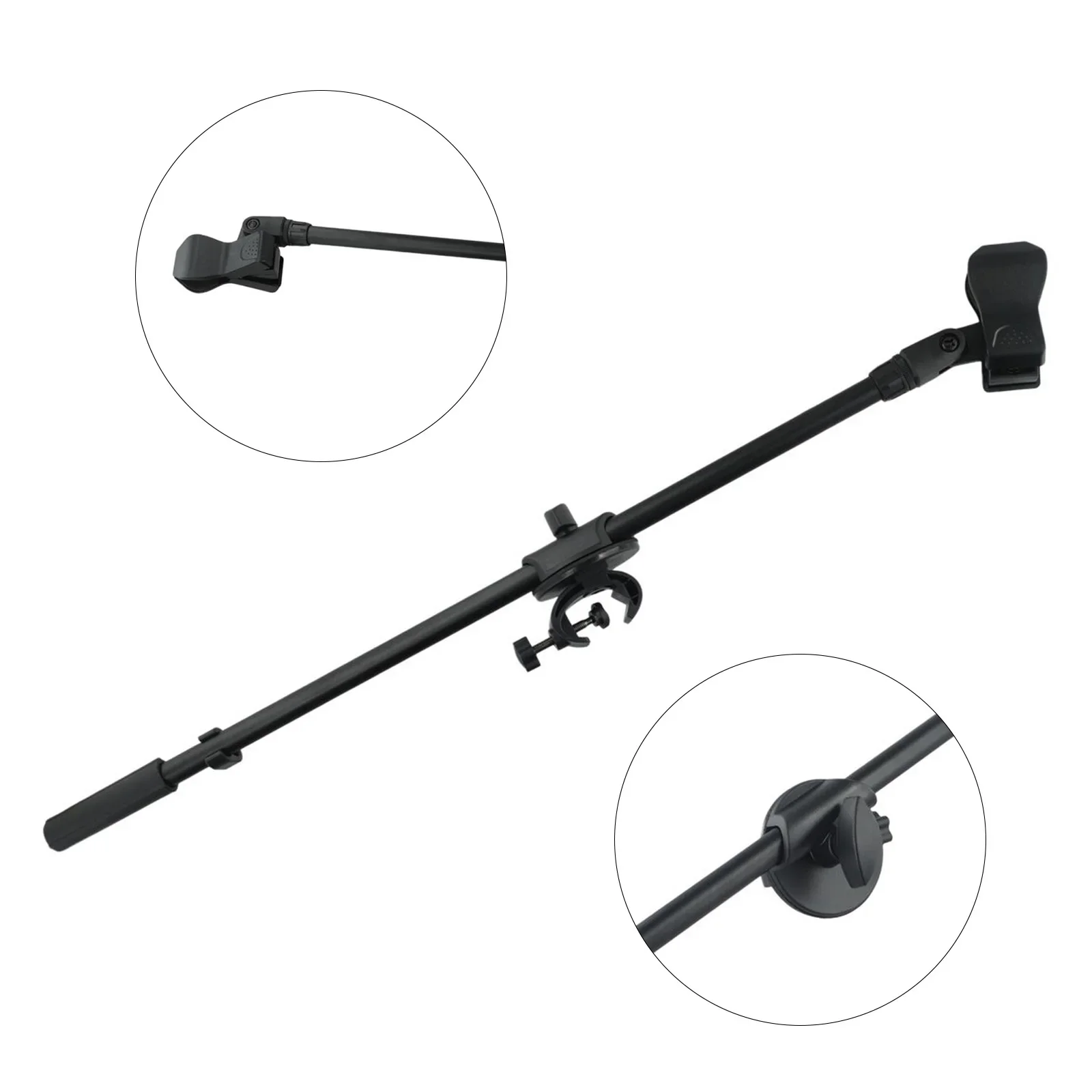 Rotating Microphone Stand Boom Arm Mic-Clips Phone Holder Extension Bracket 55CM For 3/8 Thread Micr Crossbar Stand Tripod