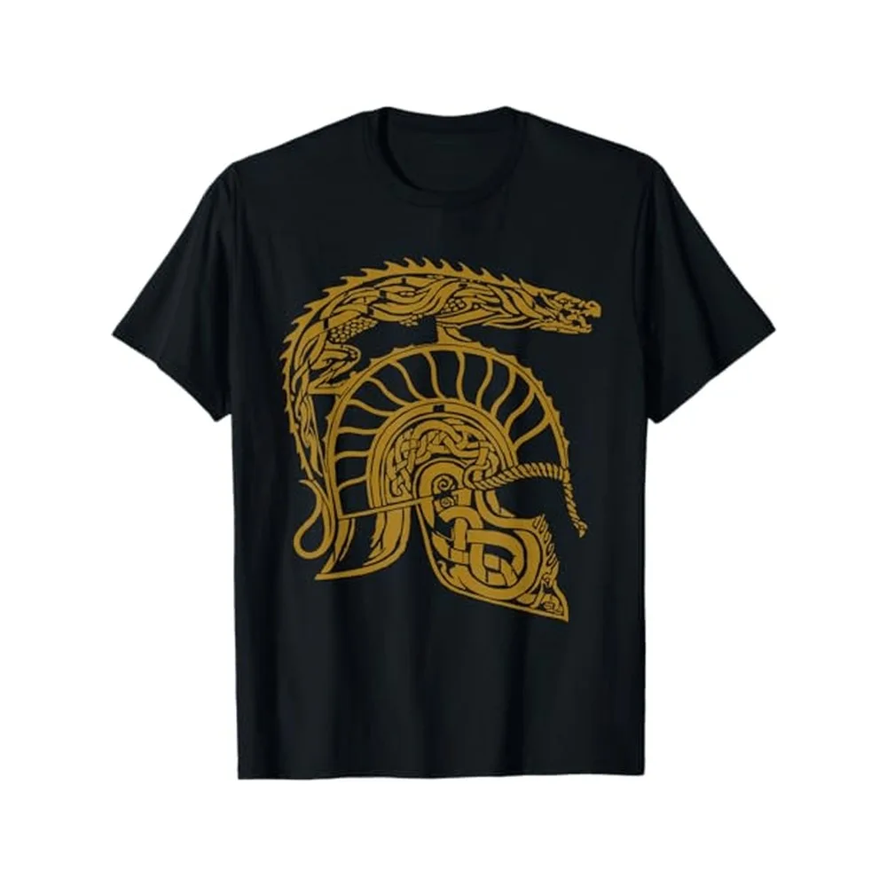 

T-Shirt Featuring an Ancient Roman Gladiator Helmet, a Legionnaire Warrior, And Arena Themes