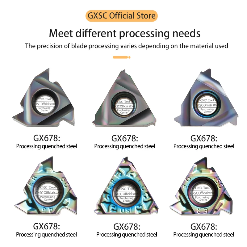 16ER AG55 1.0ISO 3.0ISO 11W AG60-S 11IR A55 2.0ISO High-Quality Carbide Inserts Cutters Hardened Steel CNC Lathe Threaded Blade