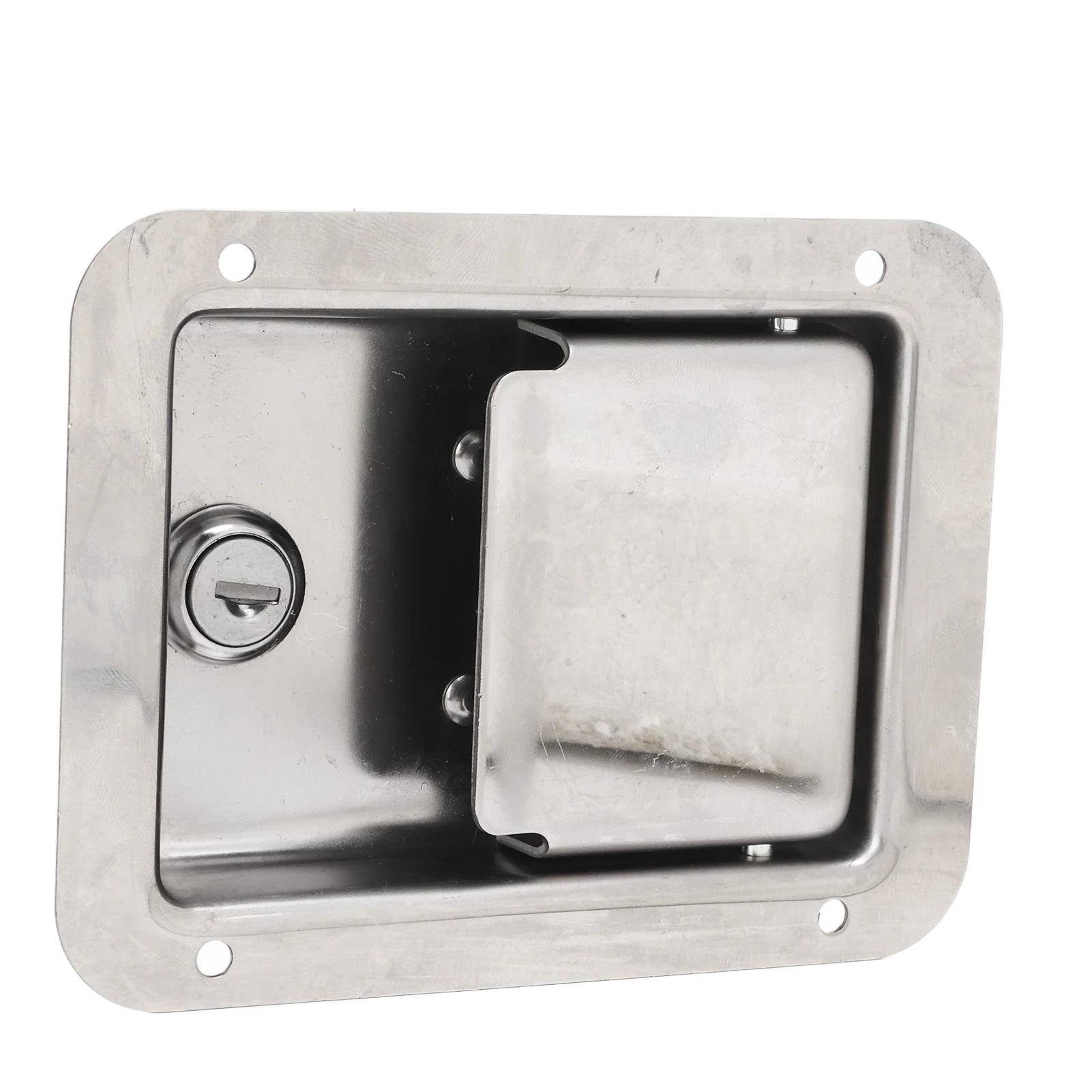 

Замок для ящика для инструментов из нержавеющей стали, ручка для автофургона, защелка, лопастной замок с 2 ключами для прицепа