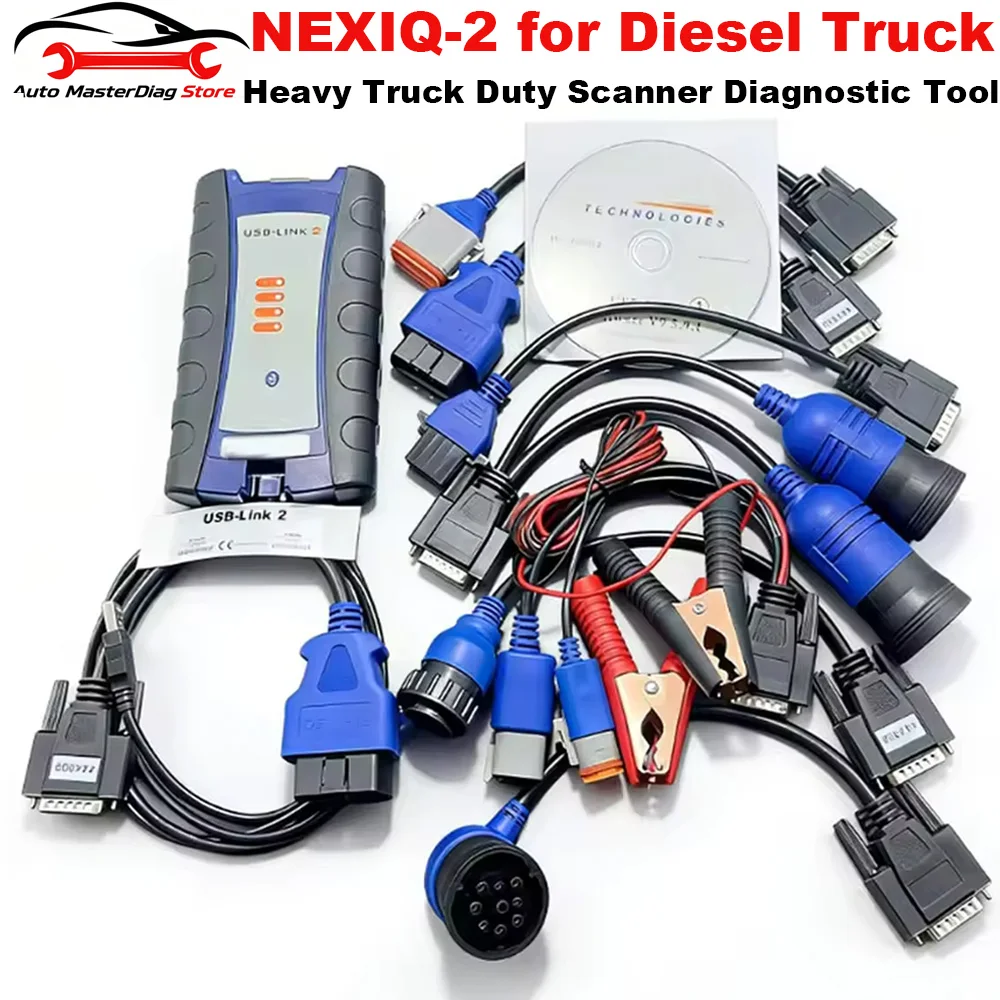 

For Diesel Truck Interface NEX IQ USB Link 2 Nexi-q-2 Bluetooth Heavy Truck Fault Detector Heavy Duty Scanner Diagnostic Tool