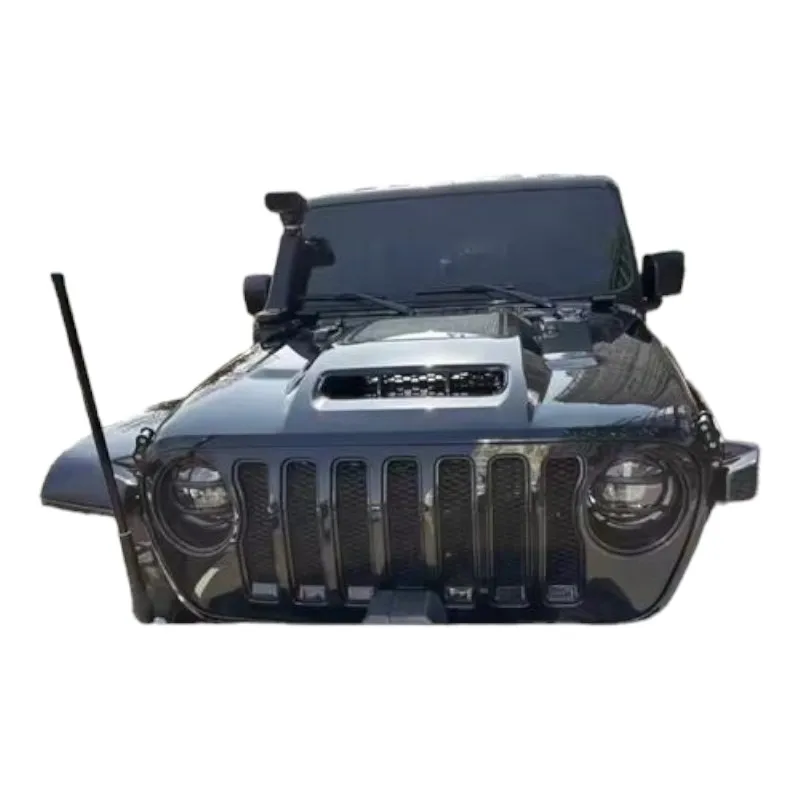 Carbon Fiber Fibre Front Bonnet Engine Clear Hood Vented Fit For Jeep Wrangler