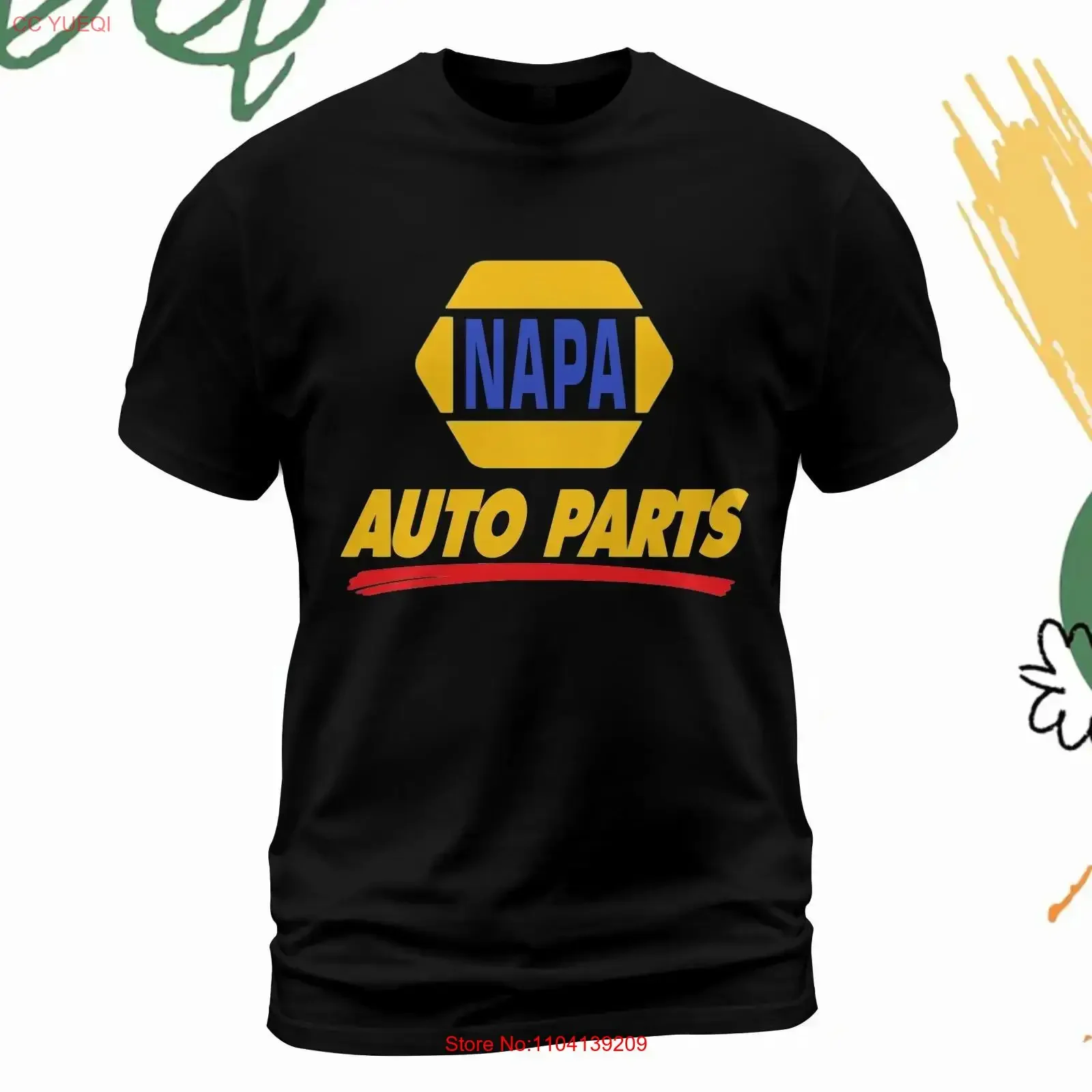 Image of NAPA National Automotive Parts Auto T-Shirt, lustig, Größe S-5XL, hergestellt in den USA, Vintage-Waschung, Oberteil für den Alltag, leicht lässig