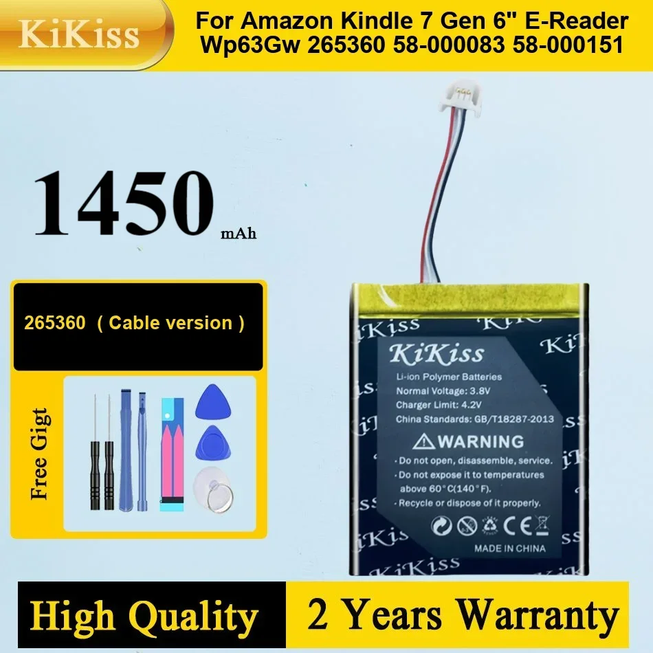 

MC-265360 Battery For Amazon Kindle 4 5 6 515-1058-01 D01100 S2011-001-S DR-A015 Built-in Battery + Tools