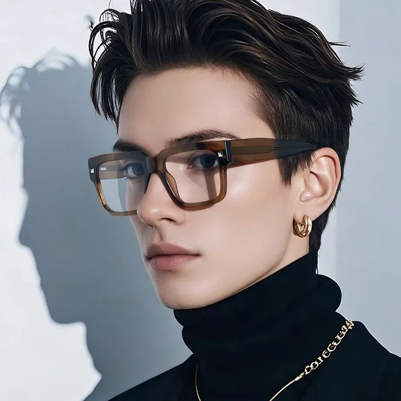 

Fashion Man Myopia Glasses Frame Artistic styley TR90 Computer Anti-blue Light Glass Custom Prescription Eyewear 0 -0.5 TO -6.0