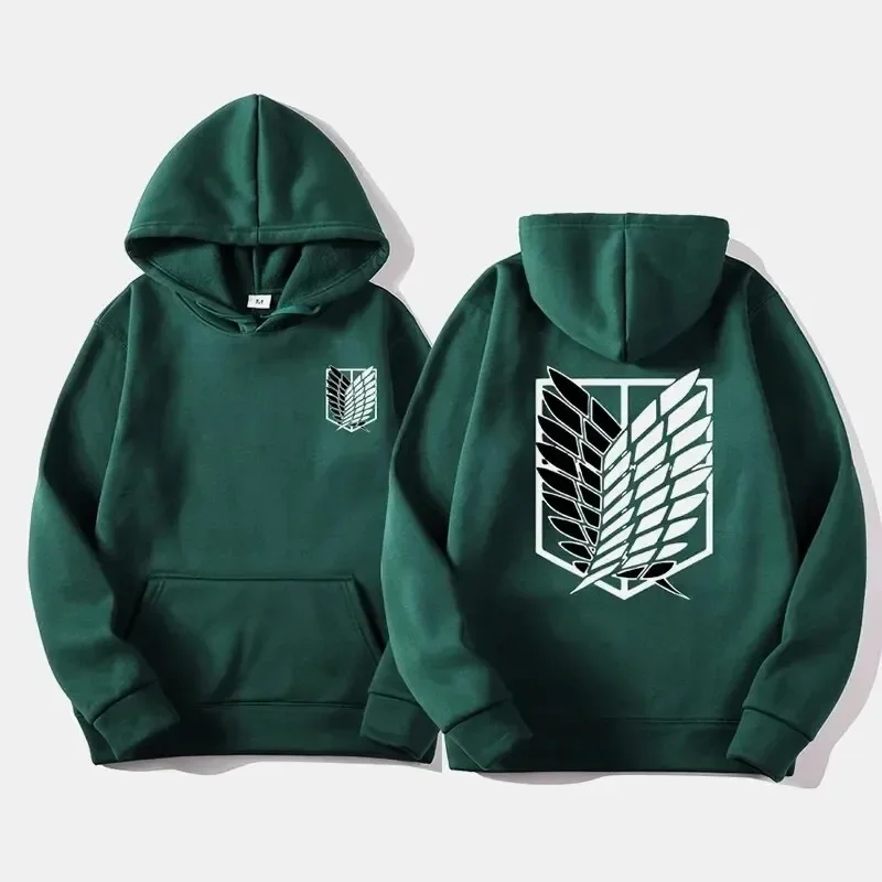 2024 Männer und Frauen Attack Titan Hoodies, Harajuku-Sweatshirts, Pullover-Streetwear, Anime-Kostüme, Shingeki no Kyojin