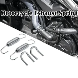 2x Motorcycle Exhaust System Fully Rotatable Mounting Springs Stainless Steel
