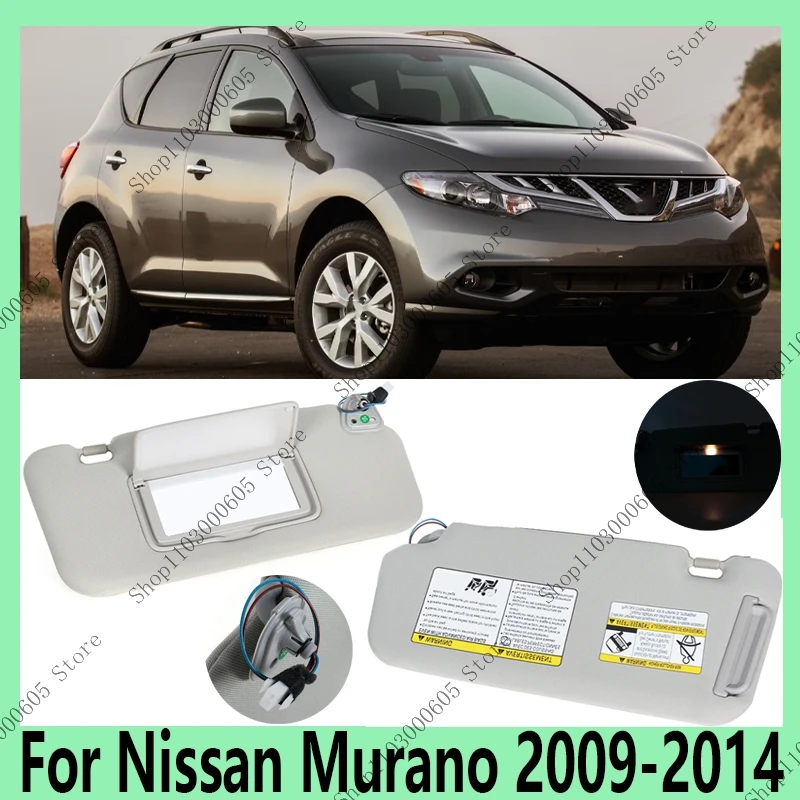 Sun Visor For Nissan Murano 2009 2010 2011 2012 2013 2014 Car Unterior Top With Vanity Mirror Visor