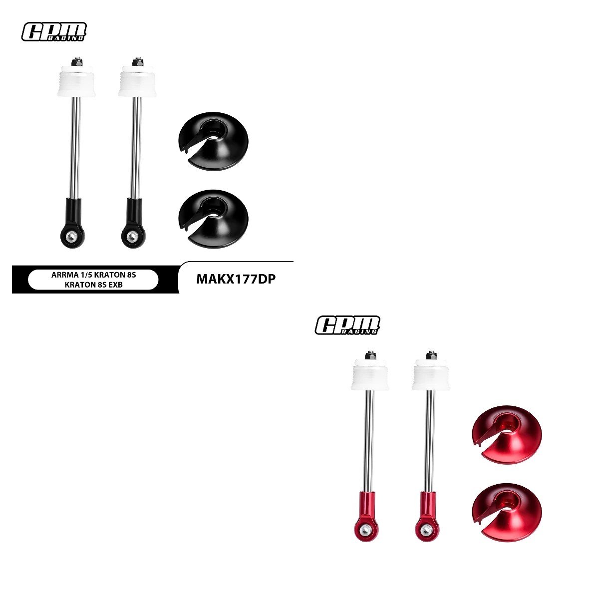 

GPM 1/5 Kraton 8S EXB ARA5208 ARRMA Carbon Steel+Alu Front Shock Absorber Shaft Core Kit