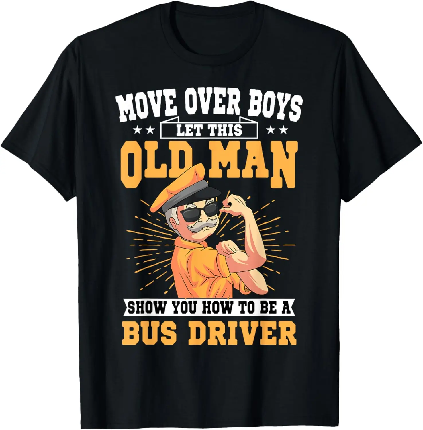 Bus Driver Old Operator Uniform Driving Shuttle Transit T-Shirt