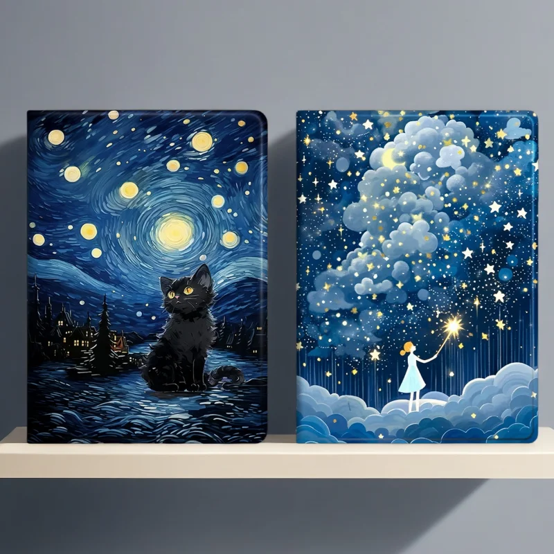 

For Lenovo Xiaoxin Pad Pro 12 7 Case 2025 2023 Cartoon Stars Cats Tablet Cases For Lenovo Idea Tab Pro 12.7 Tab P12 2023 Case