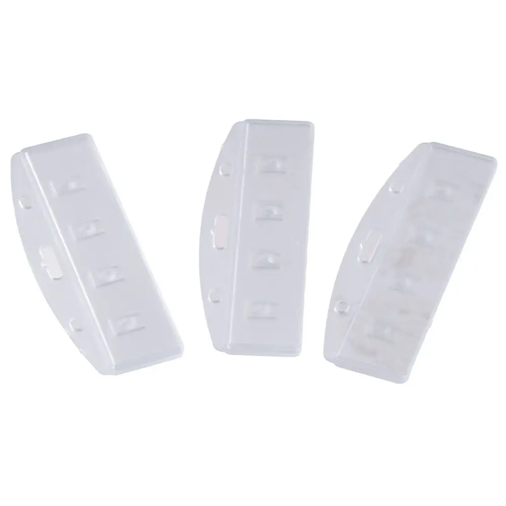 Easy Slide Plastic Badge ID Holder Clear Badge Holder Half Card Office