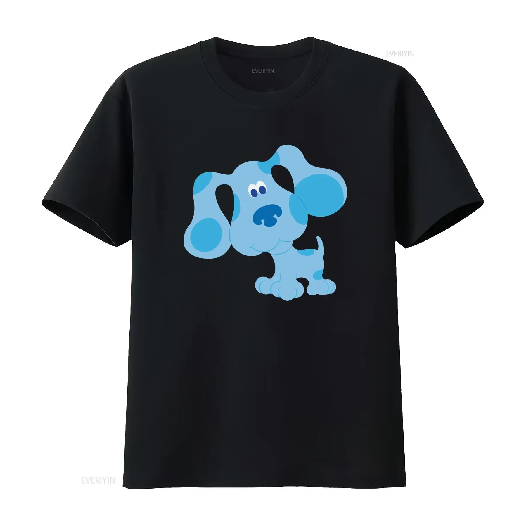 T-shirt imprimé chien de dessin animé Blues Clues Blue Hug pour enfants et adultes, disponible en S 2Xl, blanc, vintage, lavé, confortable, décontracté