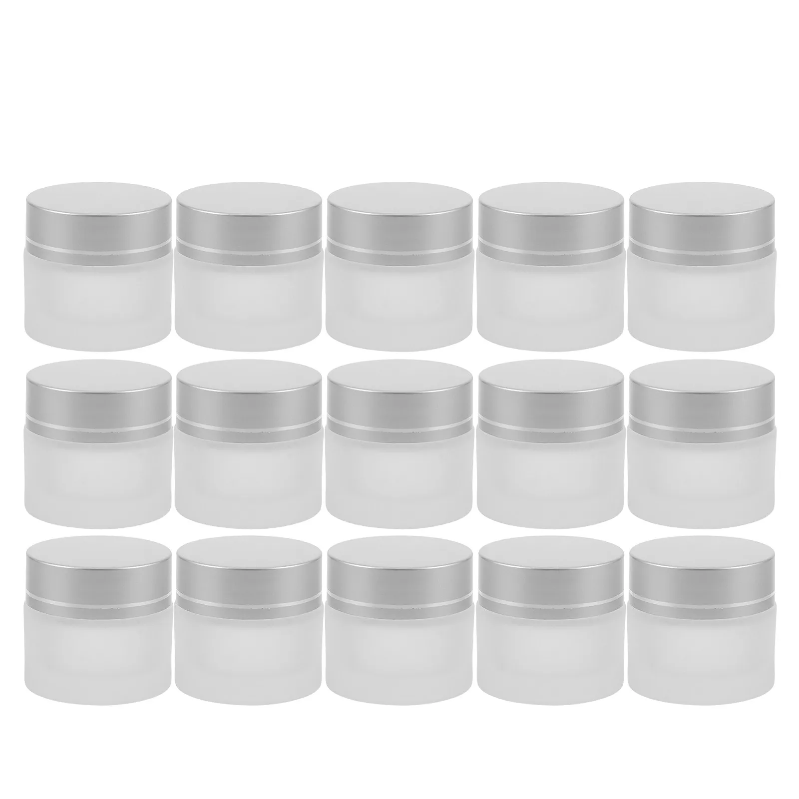 

Набор из 15 матовых стеклянных баночек: пустые емкости для образцов, многоразовые контейнеры для путешествий, для лосьонов и косметики для тела