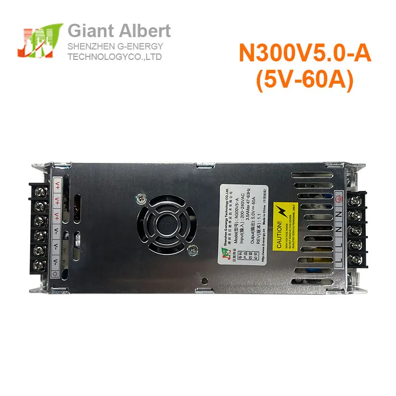 

G-Energy N300V5.0-A Блок питания для светодиодного дисплея 5 В, 60 А, 300 Вт Блок питания для светодиодного дисплея