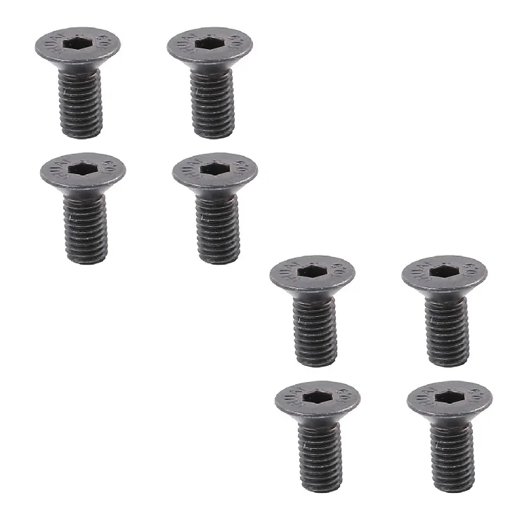 8 Pcs Bike Lock Shoe Cleat Screw Pedal Screw For Self-locking Pedal Lock Black Steel Cycling Parts Bicycle Accessories Tools