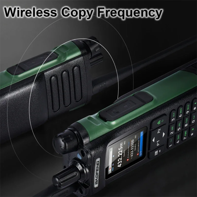 BAOFENG UV-32 Walkie Talkie GPS 10W Bluetooth APP programación multibanda copia inalámbrica frecuencia tipo C UV32 Ham Radio bidireccional