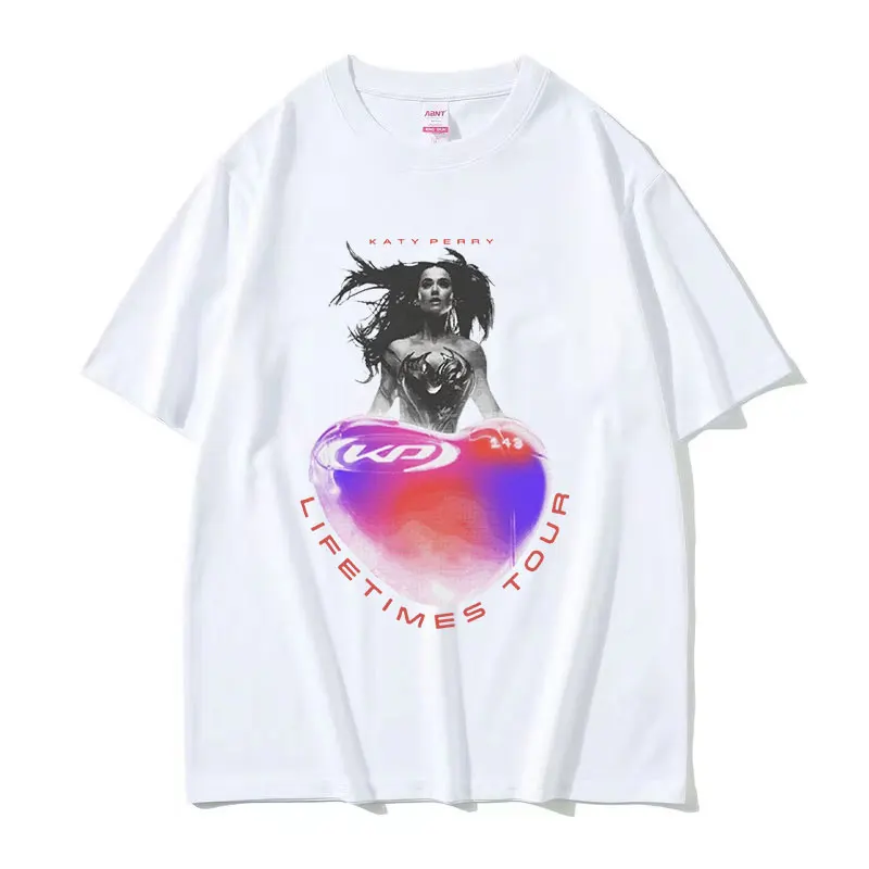 Katy Perry 143 Lifetimes Tour 2025 T Shirts Men Women Retro High Quality Fashion T-shirt 100% Cotton Oversized Tshirt Streetwear