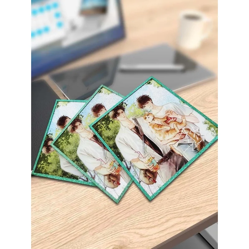 Customized. Anime Peripheral Colored Paper Signature Drawing Board Customized Quicksand Acrylic Double Flash Laser