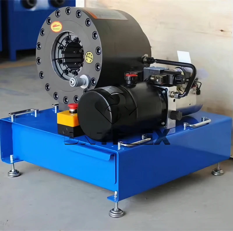 on-site 12V mobile car high pressure hose crimping machine up to 2 inch 4 wires hydraulic hose