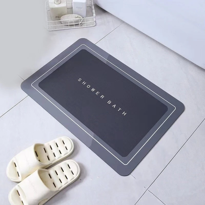 Absorbent Bath Mats Bathroom Anti Slip Floor Mat Foot Carpet Quick Dry Shower Toilet Rug Doormat Home Floormat Carpet Washable