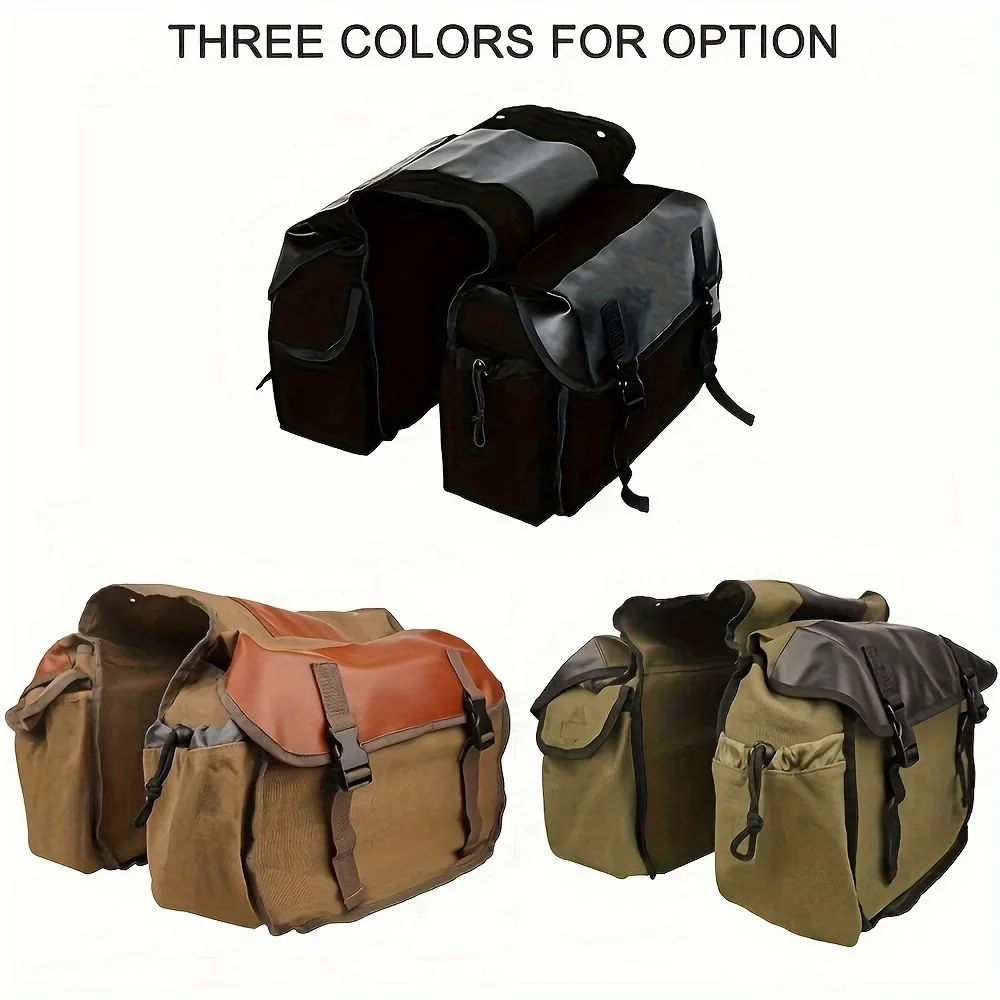 

Motorcycle Saddlebag Luggage Bags Waterproof Canvas Stroage Bag For Honda shadow For Suzuki dr 650
