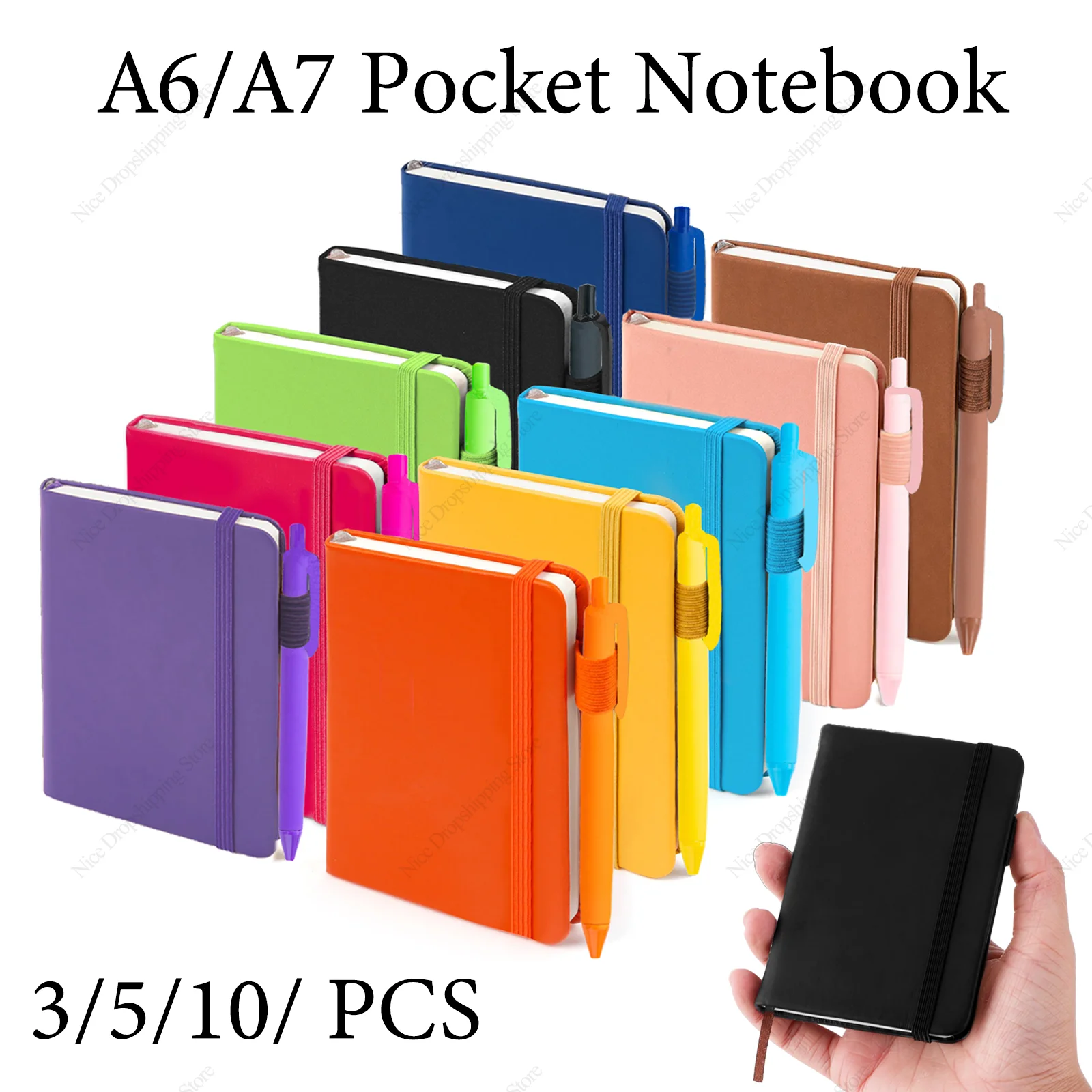 portatil mini caderno com caneta a6 a7 bolso bloco de notas diario de viagem planejamento esta lista de tarefas escritorio escola papelaria 10 pecas 01