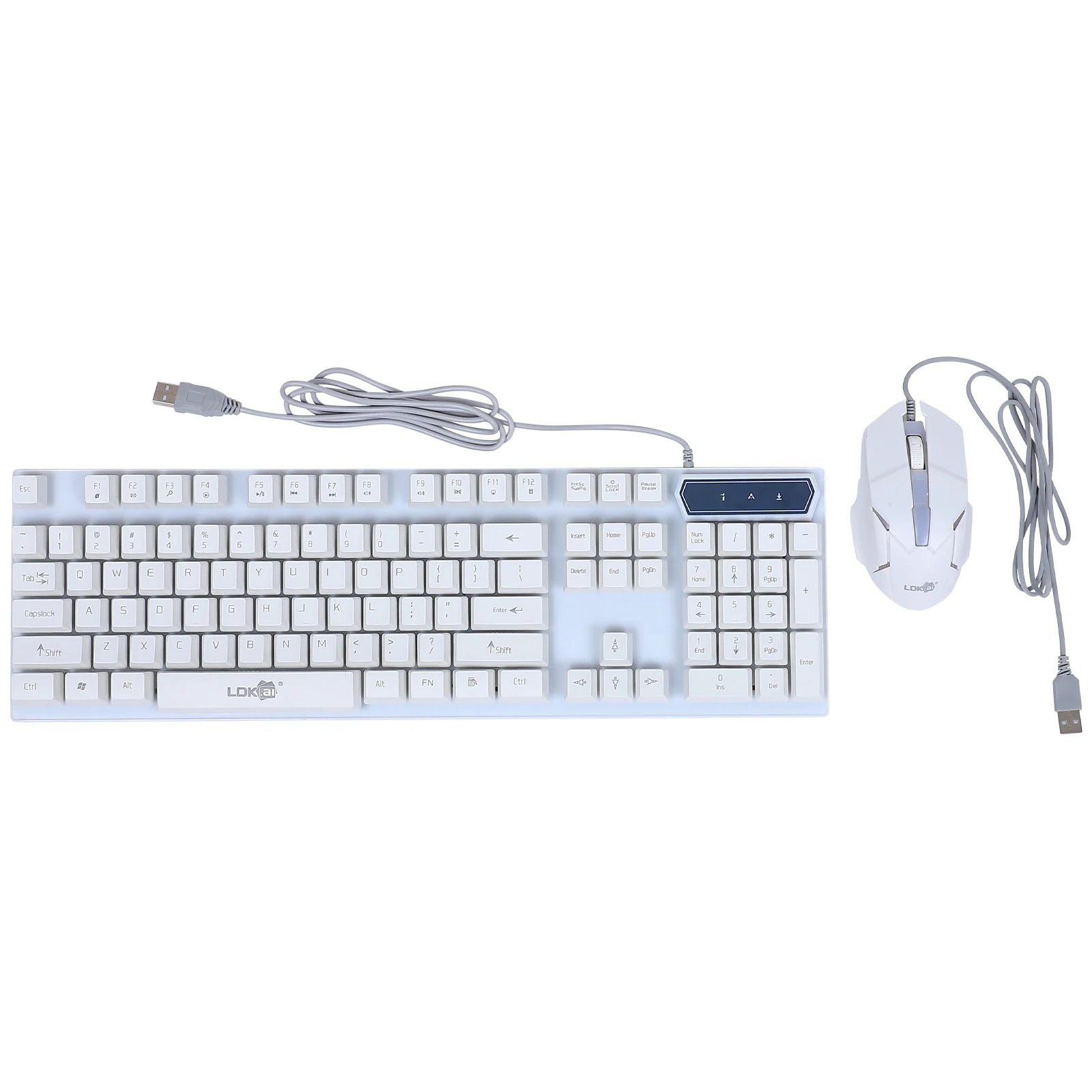 

Gaming Keyboard Mouse Luminous USB ABS Backlit Mechanical Computer Waterproof Design Colorful Rainbow Light