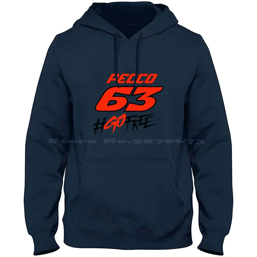 Go Free 63 100% Cotton Hoodie Francesco Bagnaia Racing 2019 Motorbike Jack Motorcycle Miller New Pramac Race Rider Alma