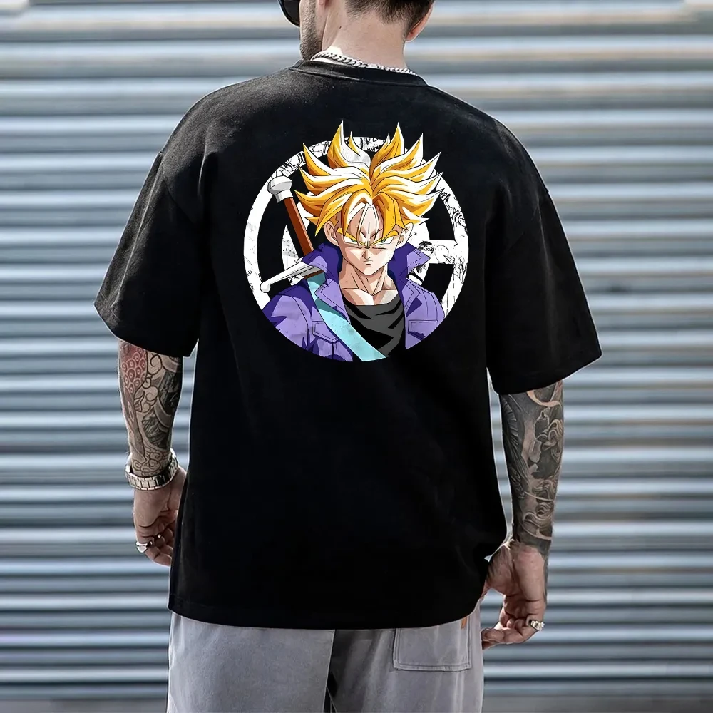 Dragon Ball Animation GOKU Vegeta Camiseta estampada tendência de verão moda solta masculina e feminina gola redonda algodão manga curta