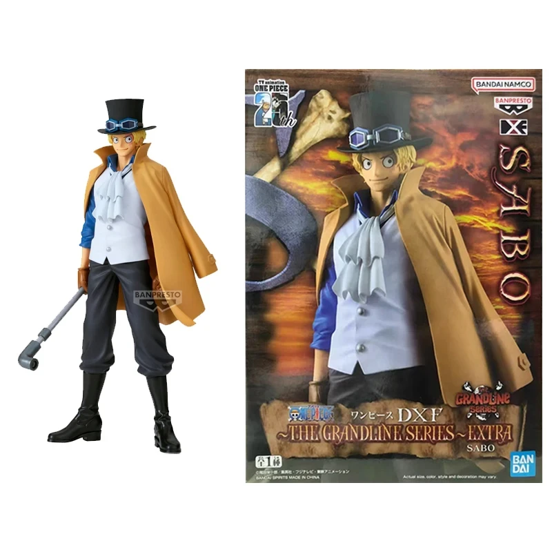 Bandai Banpresto Piece Dxf The Grandline Series Sabo Dracule Mihawk Pvc Action Figure Model Anime Original Doll Desktop Ornament