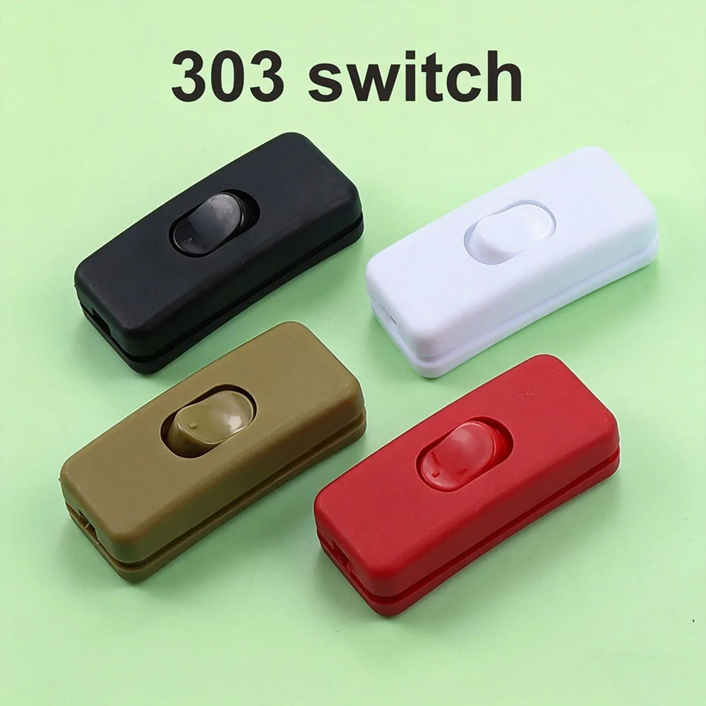 2PCS 250V 2A 303 Boat Type Switch Midway Rocker Button Switch Suitable For Desk Lamp Floor Lamp Fan Lamp Electric Light