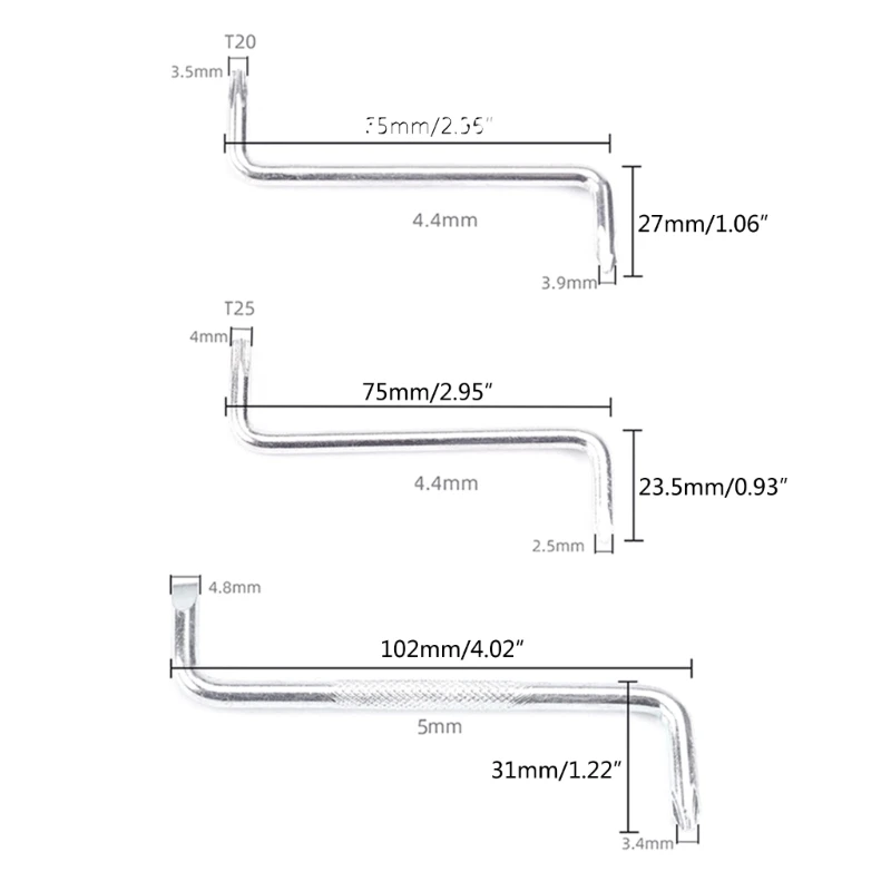 (3 peças) conjunto chave fenda tipo grau industrial para parafusos canto fiação decoração