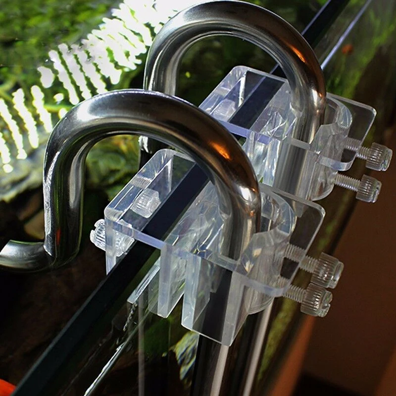 

1pc Acrylic Pipe Holder Fix Bracket Hook Water Pipe Holder Aquarium Lily Pipe Filter Accessory