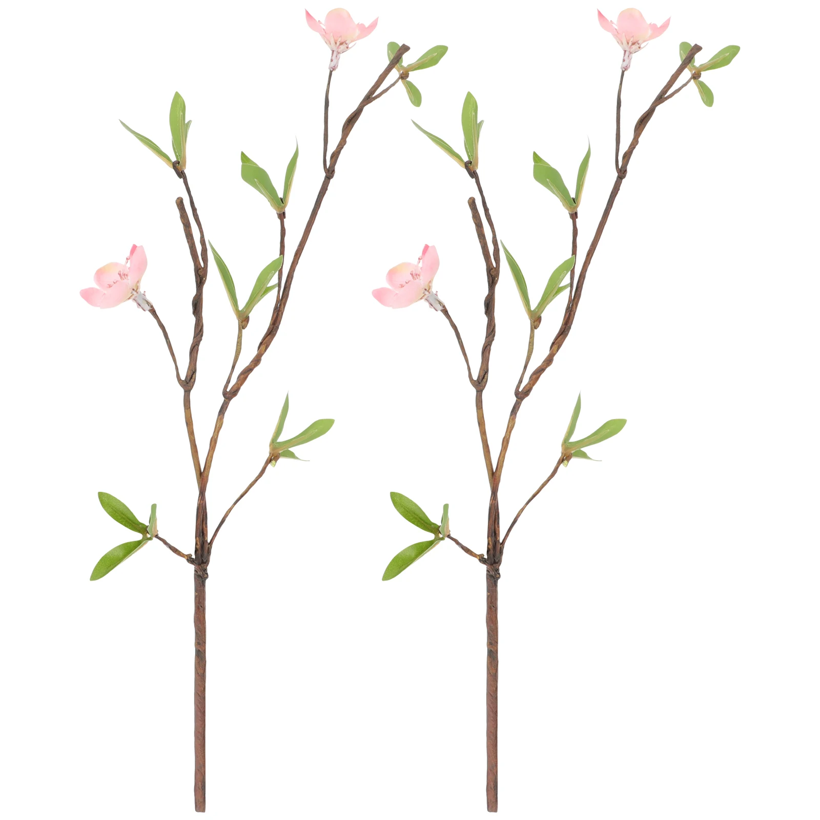 

2 Pcs Small Branches Artificial Flowers Pink Buds Home Decor Simulation Flower Bud Stems Fake Plant Indoor Bouquets Layout