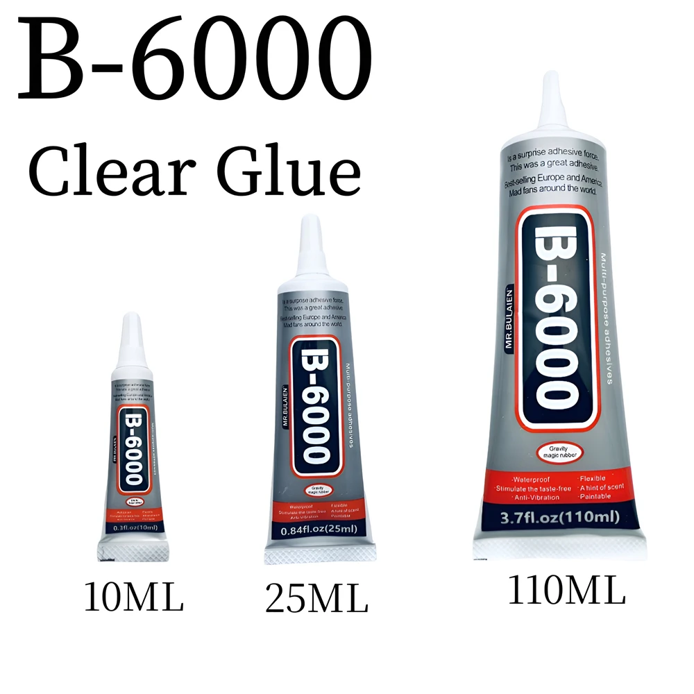 10/25/110ML Multi-Purpose Clear Strong Glue Adhesive Universal Phone Repair Glue DIY Jewelry Makings Repair Glue B6000 Glue