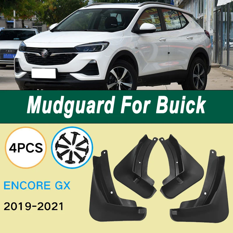 

For Buick Encore GX 2019-2021 Automotive Mudguard Waterproof Prevent Mud Splashing Car Mud Flaps Fender Trim 4pcs Accessories