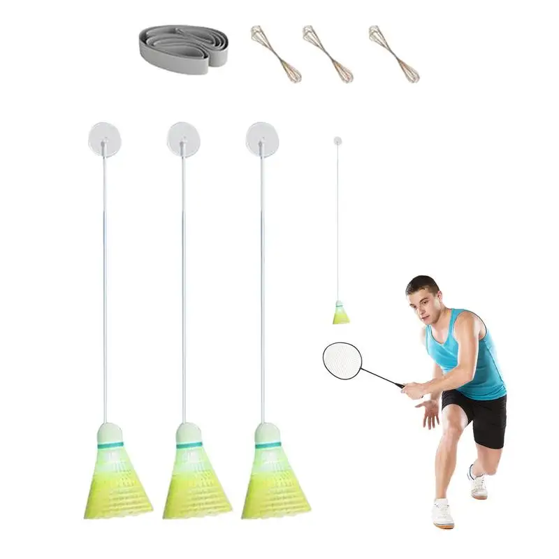 Self Badminton Training Kit Badminton Self Rebound Trainer for Beginners Learners Badminton Solo Trainer Equipment for Garden