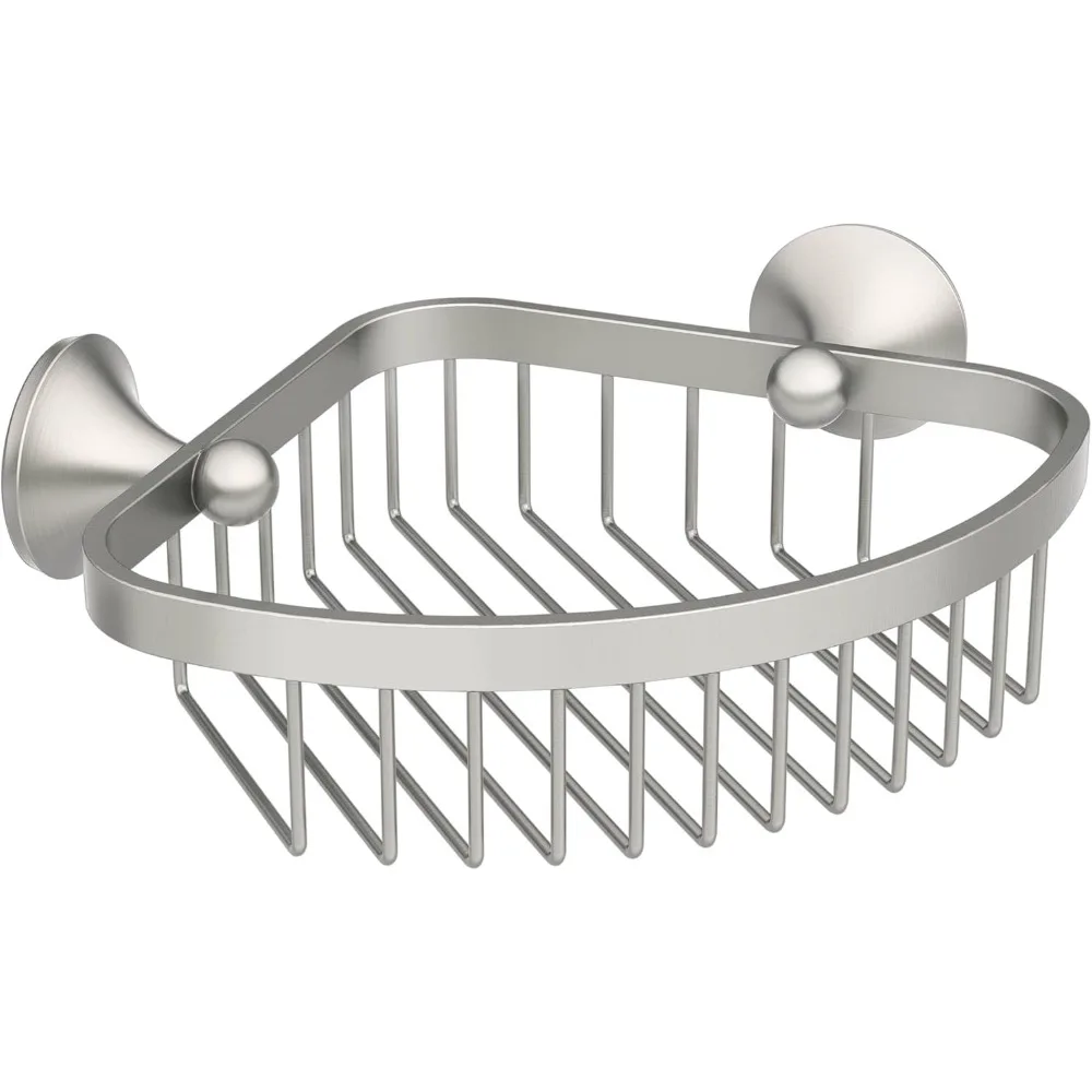 

Corner Shower Basket in Brushed Nickel for Bathroom Storage