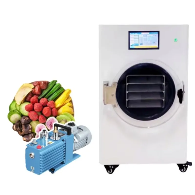 Mini Home Large Capacity Commercial Electric Vacuum Freeze Dryer 4kg/24H Capacity For Food Processing Fruits Meat Vegetables
