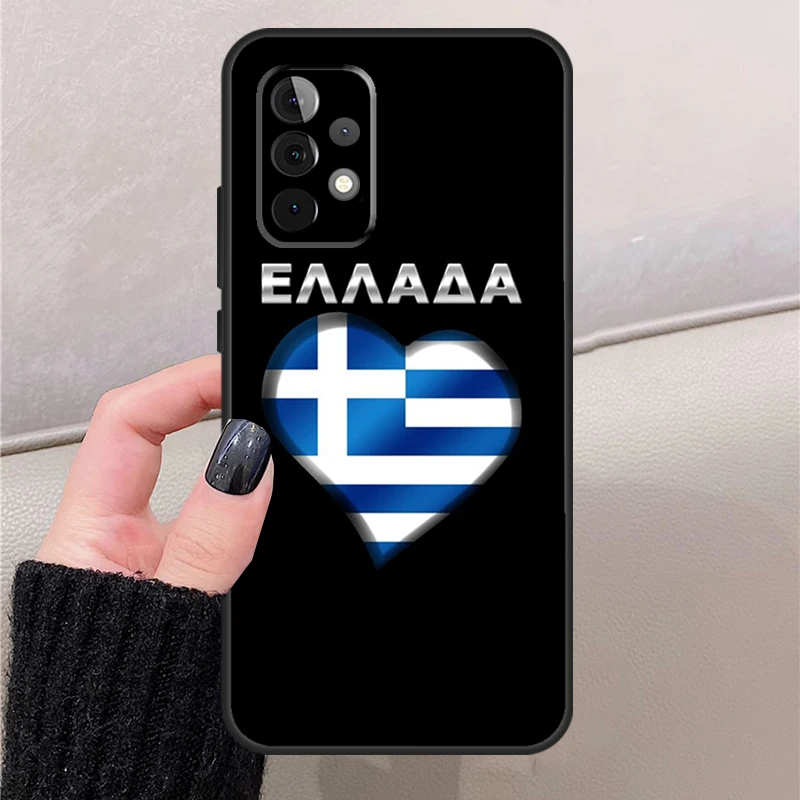 Greece Greek National Flag Case For Samsung Galaxy A14 A24 A34 A12 A22 A32 A52 A51 A71 A52S A13 A23 A33 A53 A54 Cover